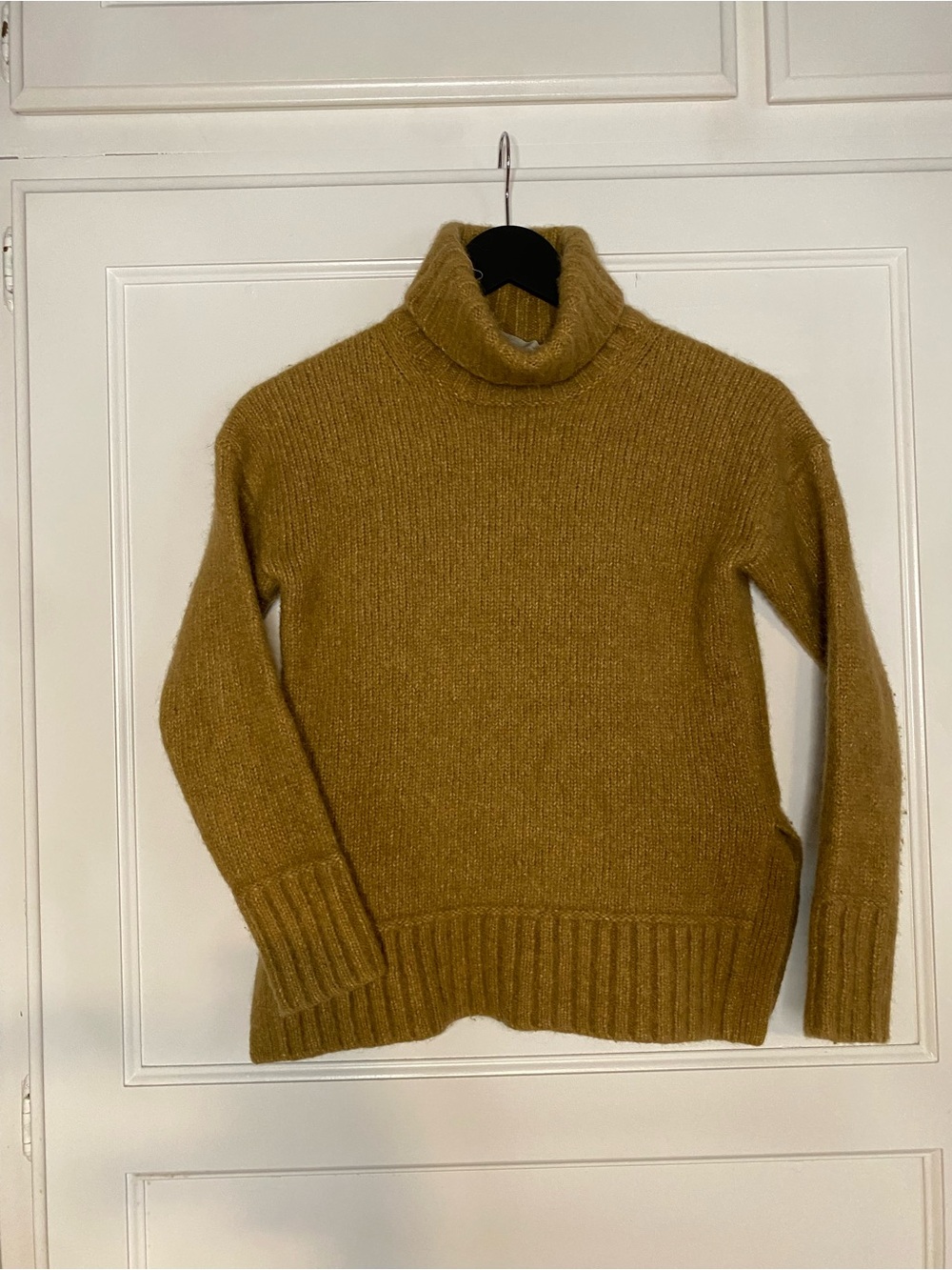 Everlane Mustard Fuzzy Knit Turtleneck Sweater